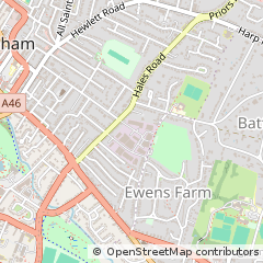 Map of Cheltenham, Gloucestershire
