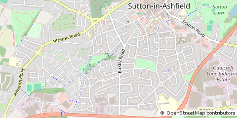 Map of Sutton-in-Ashfield