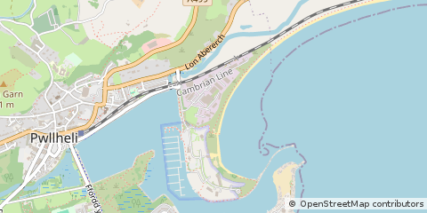 Map of Pwllheli, Gwynedd