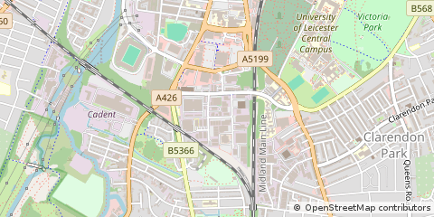 Map of Leicester