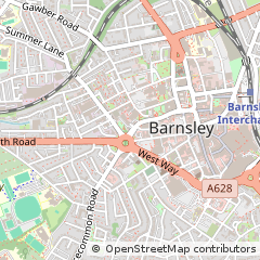 Map of Barnsley, South Yorkshire
