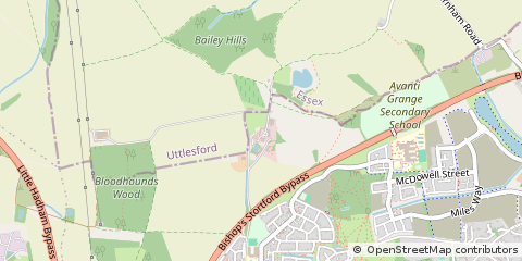 Map of Bishop's Stortford, Hertfordshire