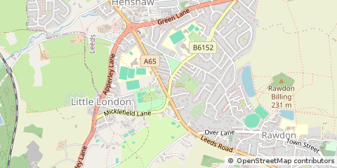 Map of Leeds, West Yorkshire