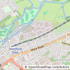 Map of Hertford, Hertfordshire