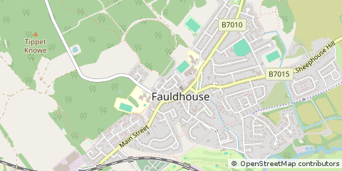 Map of Fauldhouse, West Lothian