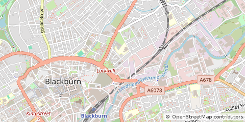 Map of Blackburn, Lancashire