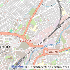 Map of Blackburn, Lancashire