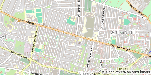 Map of Newcastle Upon Tyne