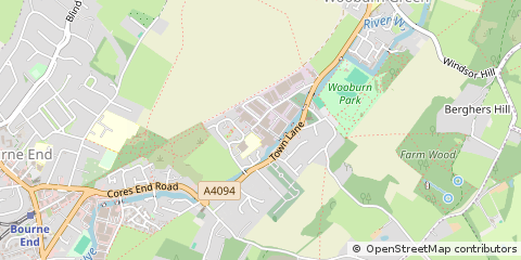Map of Wooburn Green, Bucks