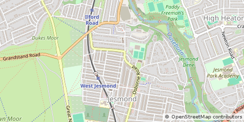 Map of Newcastle Upon Tyne, Northumberland