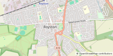 Map of Royston, Hertfordshire