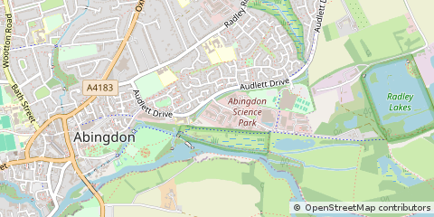 Map of Abingdon, Oxfordshire