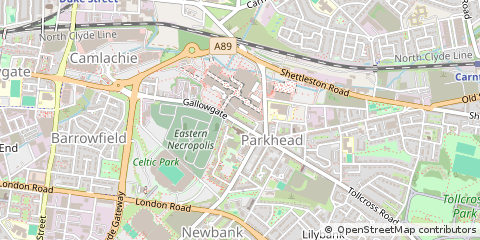 Map of Glasgow, Lanarkshire