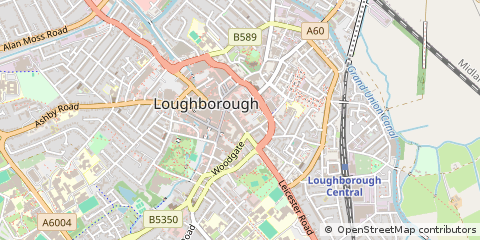 Map of Loughborough, Leicestershire