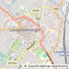 Map of Loughborough, Leicestershire
