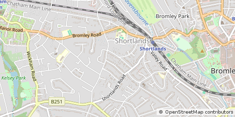 Map of Bromley, Kent