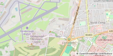 Map of Farnborough, Hampshire