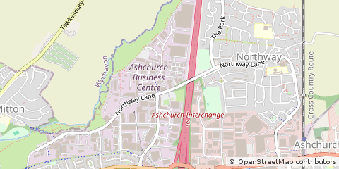 Map of Northway Lane, Tewkesbury Glos
