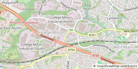 Map of Glasgow, South Lanarkshire
