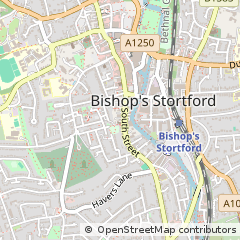 Map of Bishop's Stortford, Hertfordshire