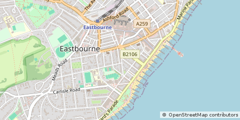 Map of Eastbourne, East Sussex