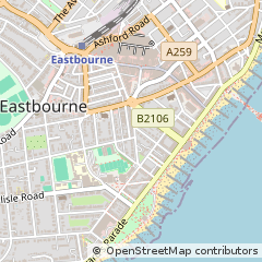 Map of Eastbourne, East Sussex