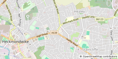 Map of Heckmondwike, West Yorkshire