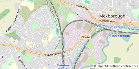 Map of Mexborough, South Yorkshire