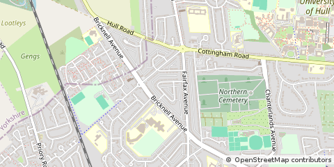 Map of Hull, East Riding of Yorkshire