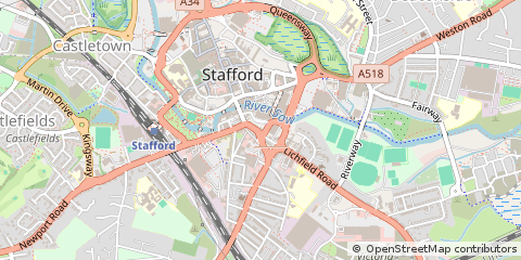 Map of Stafford, Staffordshire