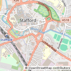 Map of Stafford, Staffordshire