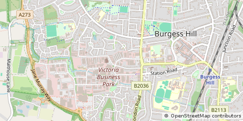 Map of Burgess Hill, West Sussex