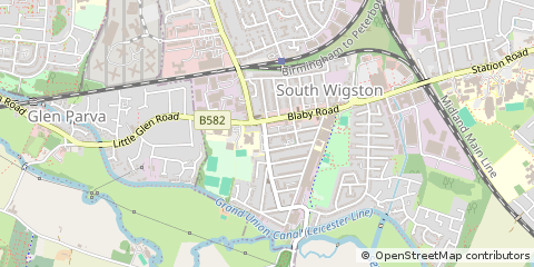 Map of Wigston, Leicestershire