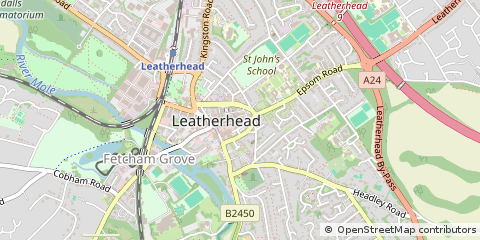 Map of Leatherhead