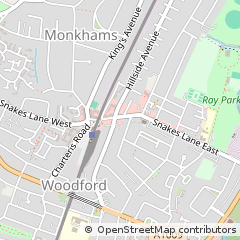 Map of Woodford Green, Essex