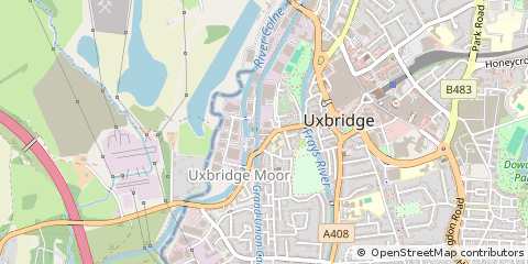 Map of Uxbridge, Middlesex