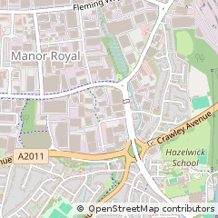 Map of Crawley, West Sussex