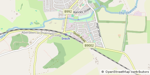 Map of Insch, Aberdeenshire