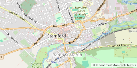 Map of Stamford, Lincolnshire