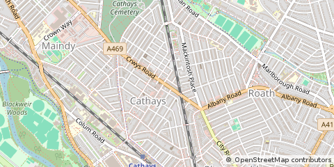 Map of Cardiff