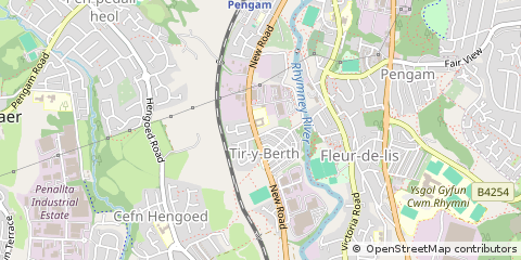 Map of Hengoed, MID Glamorgan