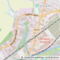 Map of Rotherham, South Yorkshire
