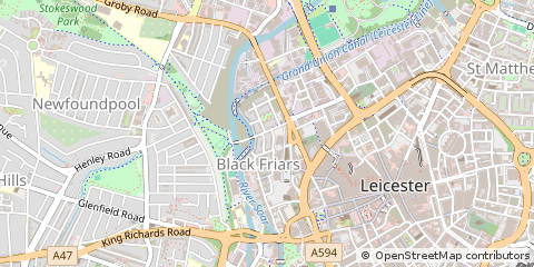 Map of Leicester