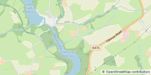 Map of Llanelli, Carmarthenshire