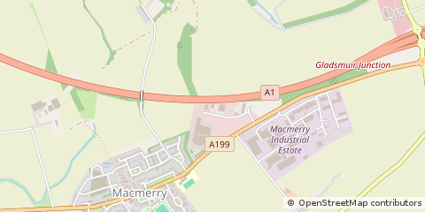 Map of Macmerry, East Lothian