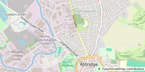 Map of Walsall, West Midlands
