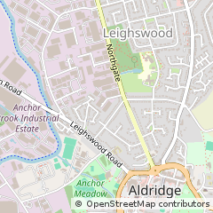 Map of Walsall, West Midlands