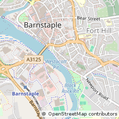 Map of Barnstaple, Devon