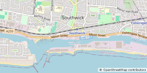 Map of Southwick, West Sussex