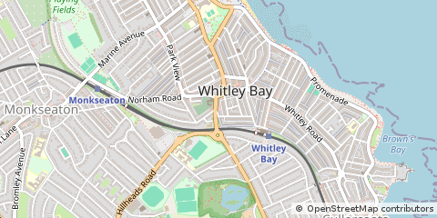 Map of Whitley BAY, Tyne & Wear